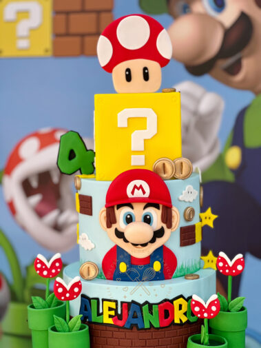 Tarta decorada Mario Bross