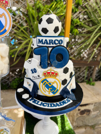 Tarta decorada infantil real madrid