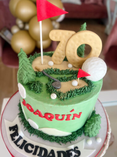 Tarta decorada infantil golf