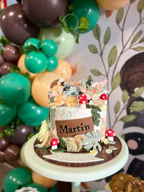 Mesa dulces animales del bosque