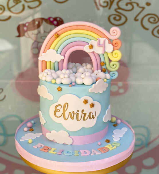 Tarta infantil Arcoíris
