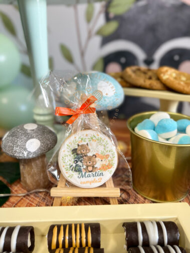 Mesa dulces animales del bosque