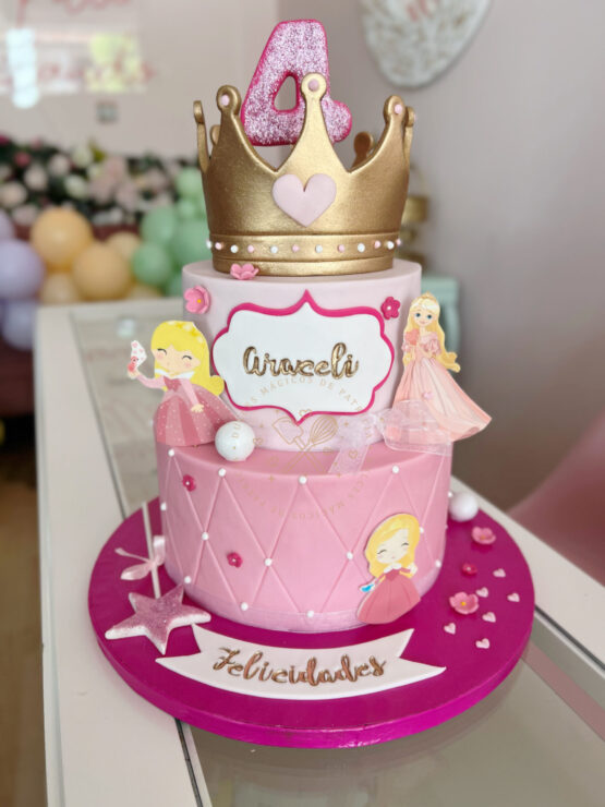 Tarta decorada princesas