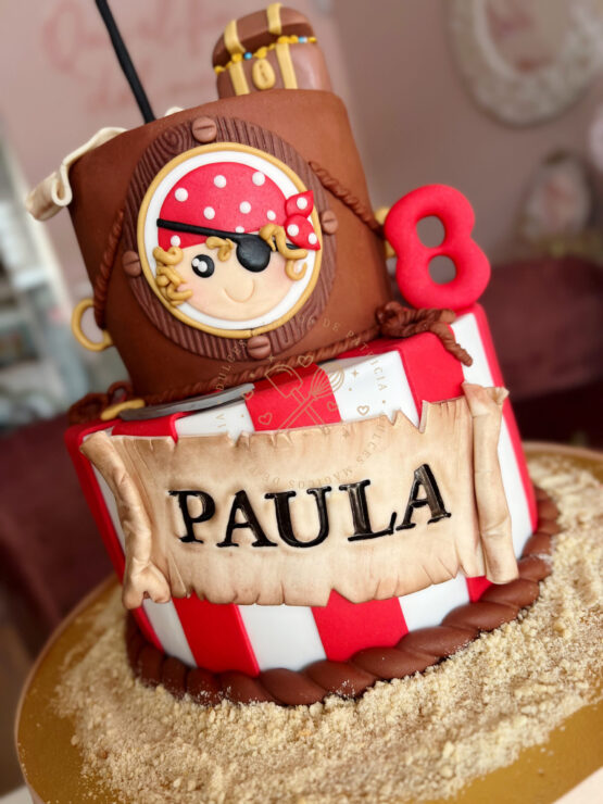 Tarta decorada infantil pirata