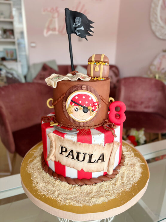 Tarta decorada infantil pirata