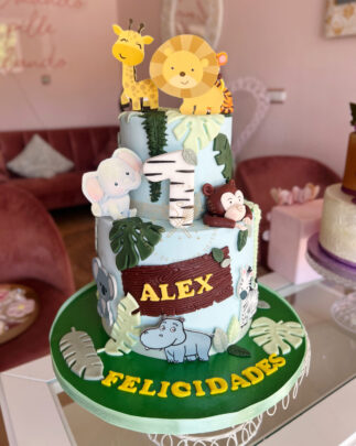Tarta decorada infantil animalitos