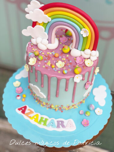 Tarta infantil arcoíris
