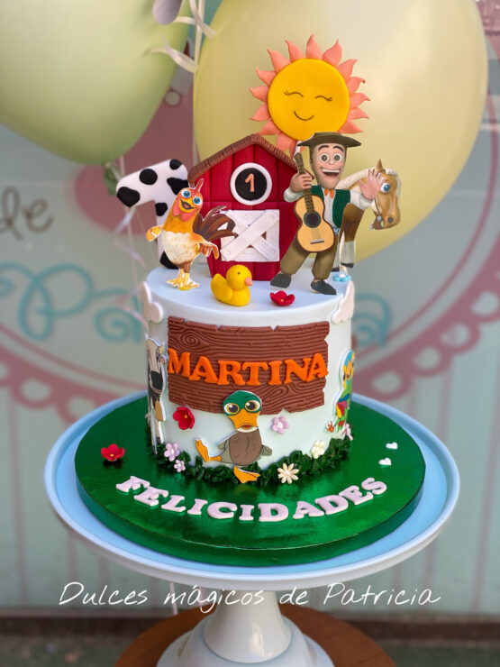 Tarta infantil la granja de zenón