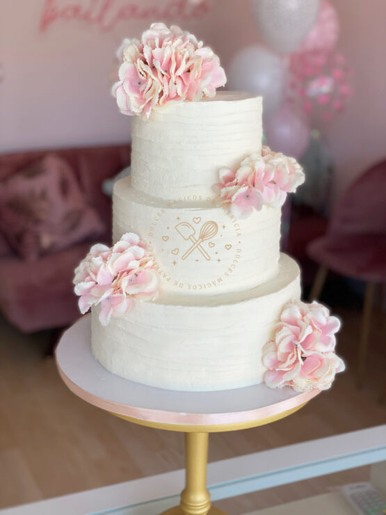 Tarta de boda flores
