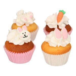 decoraciones azúcar pascua conejitos y zanahorias funcakes