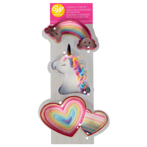 set 3 cortadores wilton unicornio