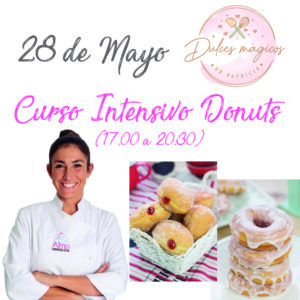 Curso intensivo donuts impartido por Alma Obegrón.