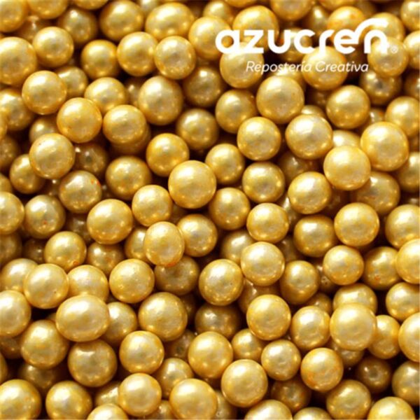 perlas oro metalizada azucren 4mm
