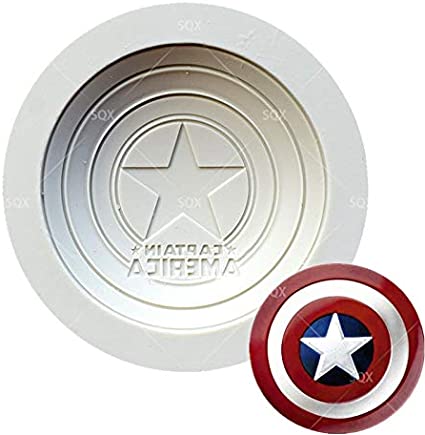 molde silicona escudo del capitán américa superhéroes