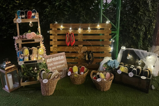 Decoración en bodas rincón de alpargatas