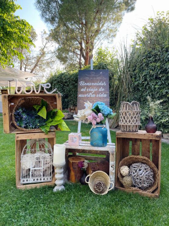 Decoración en bodas rincón de bienvenida