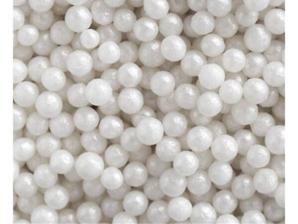 perlas de azúcar blanco