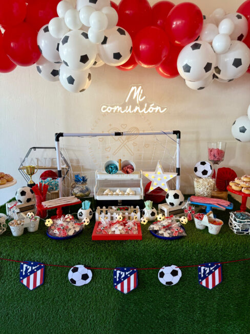 Mesa dulce comunión Atlético de madrid