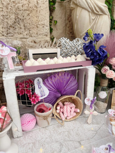 Candy bar y galletas comunión