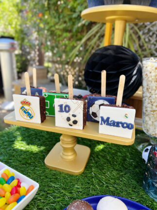 Mesa dulce cumpleaños de fútbol Real Madrid