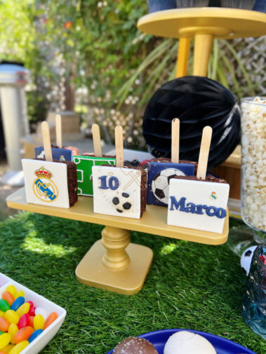 Mesa dulce cumpleaños de fútbol Real Madrid