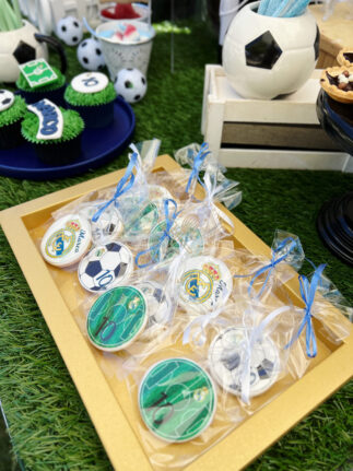 Mesa dulce cumpleaños de fútbol Real Madrid