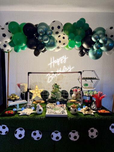 Candy bar 40 años temática fútbol