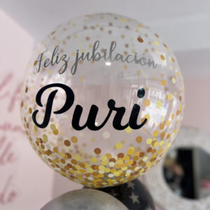 Globo burbuja topos dorados