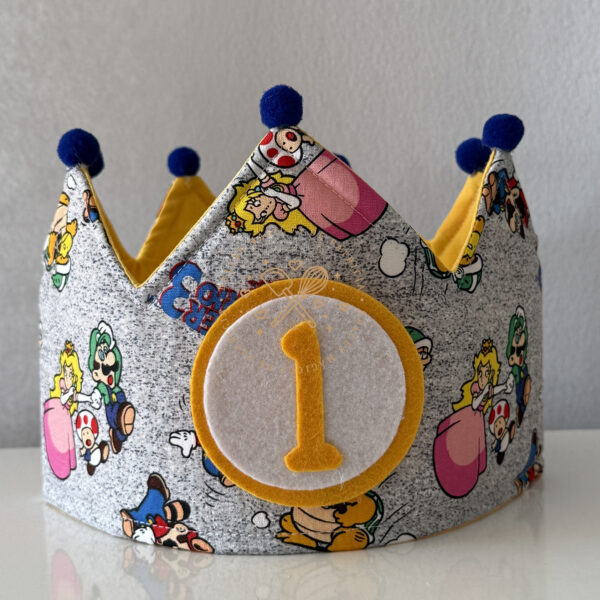 Corona cumpleaños Mario Bros