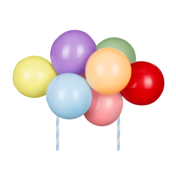 Topper globos arcoiris- Partydeco