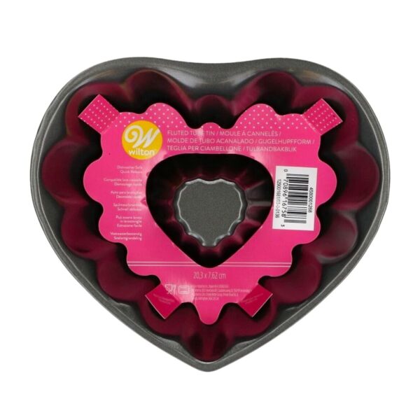 Molde de acero bundt corazón 20 cm - Wilton