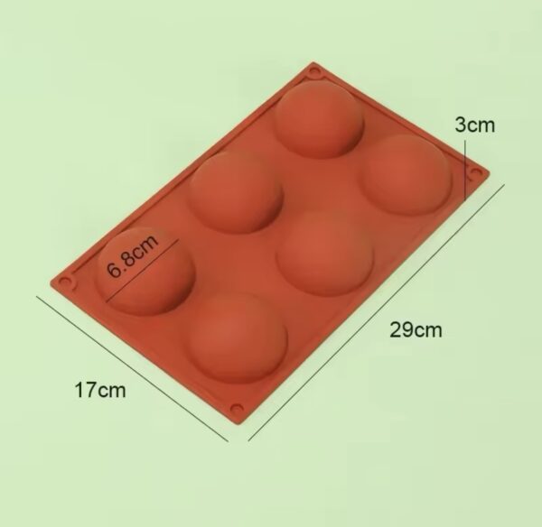 Molde silicona semiesferas ø 6,8cm