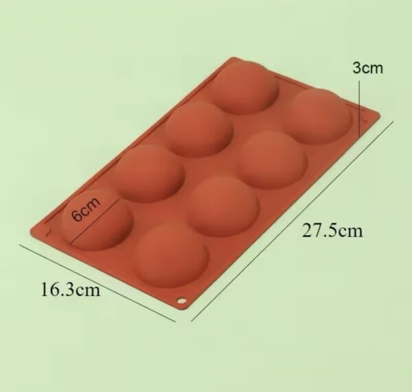 Molde silicona semiesferas ø 6 cm