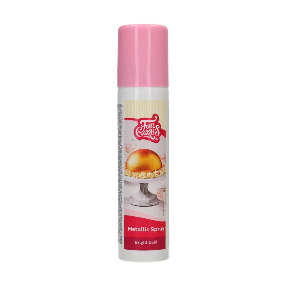 Spray metálico oro brillante 100 ml –  Funcakes